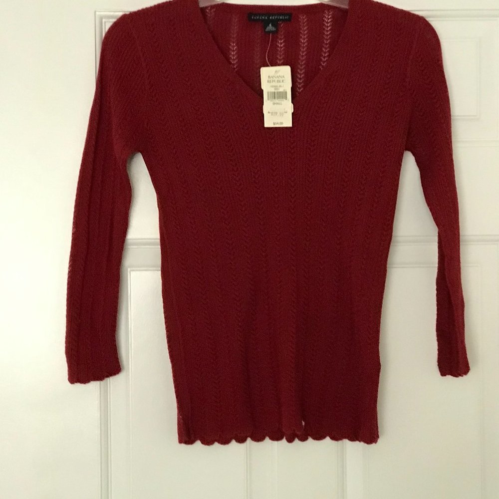 small long sleeve light sweater 100%cotton